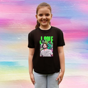 Tricou J. Cole - Neon Theme, muzica Hip-Hop / Pop / Rock, Dama | Barbat | Copii, Culoare Negru - Img 4