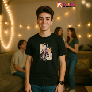 Tricou Jazz Saxofon Retro Cool, Copii | Dama | Barbat, culoare negru - Img 7