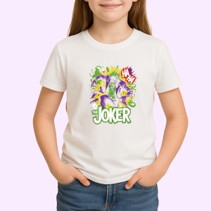 Tricou joker nebunie colorata stil comic, Copii | Dama | Barbat - Img 3