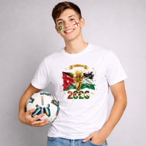 Tricou Jordan World Cup 2026 Fifa V2, din bumbac 100%, tricou alb, Copii | Dama | Barbat - Img 3