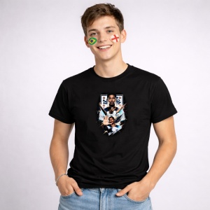 Tricou Jude Bellingham England World Cup Fifa 2026 V3, din bumbac 100%, tricou negru, Copii | Dama | Barbat - Img 2