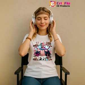 Tricou Justin Bieber - Shirtless Portrait, muzica Hip-Hop / Trap, Dama | Barbat | Copii - Img 7