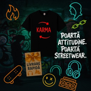 Tricou Karma Se introace Garantat Negru, Copii | Dama | Barbat - Img 9