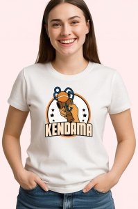 Tricou Kendama retro sport design cu mana si stele, din bumbac 100%, tricou alb, Copii | Dama | Barbat - Img 2