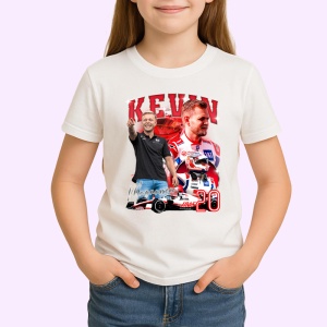 Tricou Kevin Magnussen Poster Colaj Echipa Haas Formula 1, Copii | Dama | Barbat - Img 2