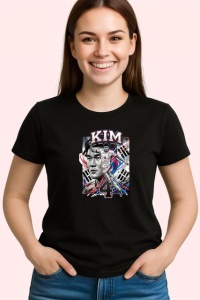 Tricou Kim Min Jae Coreea De Sud Fundas Fotbal, din bumbac 100%, tricou negru Copii | Dama | Barbat - Img 3