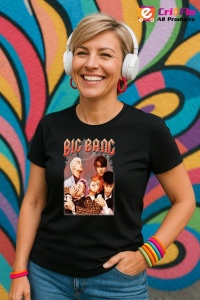 Tricou KPOP dama cu trupa formatia BIG BANG 5 , music Coreean 147 - Img 4