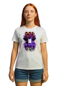Tricou KPOP dama cu trupa formatia BTS 6 , music Coreean 183 - Img 3