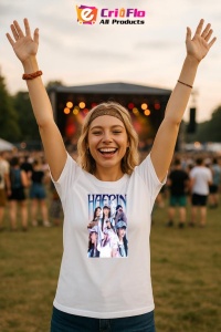 Tricou KPOP dama cu trupa formatia HAERIN , music Coreean 214 - Img 9
