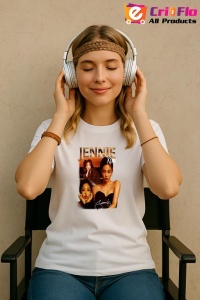 Tricou KPOP dama cu trupa formatia JENNIE KIM 2 , music Coreean 227 - Img 8