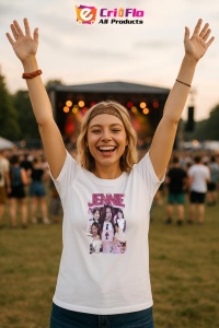 Tricou KPOP dama cu trupa formatia JENNIE , music Coreean 223