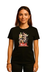Tricou KPOP dama cu trupa formatia LISA 9 , music Coreean 262 - Img 2