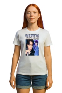 Tricou KPOP dama cu trupa formatia TAE-HYUNG KIM , music Coreean 293 - Img 3