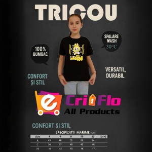 Tricou Labubu albina, Unisex Dama si Barbat | Copii, Culoare Negru - Img 12