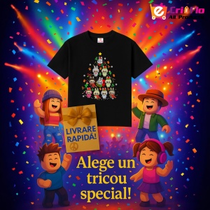 Tricou Labubu brad bebe, Unisex Dama si Barbat | Copii, Culoare Negru - Img 6
