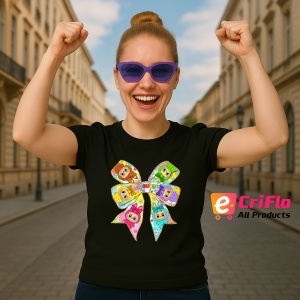Tricou Labubu fundita mare, Unisex Dama si Barbat | Copii, Culoare Negru - Img 3