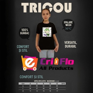 Tricou Labubu zoro, Unisex Dama si Barbat | Copii, Culoare Negru - Img 12