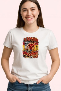 Tricou Lamine Yamal Spania Tanara Speranta Fotbal, din bumbac 100% , tricou alb pentru Copii | Dama | Barbat - Img 3
