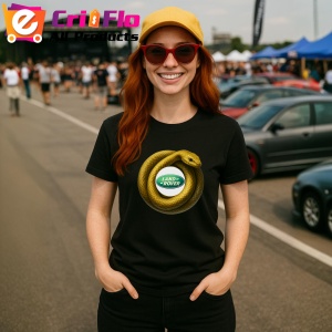 Tricou Land Rover Sarpe Galben Asteptand Sa Atace | Unisex Dama si Barbat