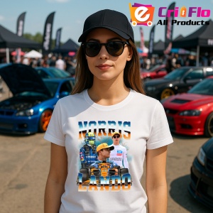 Tricou Lando Norris Colaj Artistic Echipa Mclaren Formula 1, Copii | Dama | Barbat - Img 8