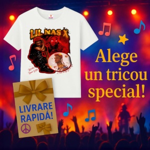 Tricou Lil Nas X - Red Theme, muzica POP, Dama | Barbat | Copii - Img 5