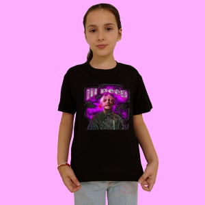 Tricou Lil Peep, muzica RAP, Dama | Barbat | Copii, Culoare Negru - Img 2
