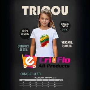 Tricou Lithuania Steag Splash Art, Copii | Dama | Barbat - Img 9