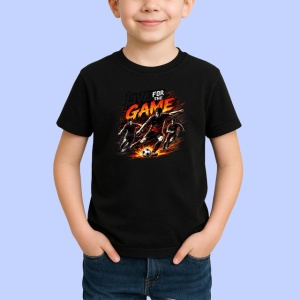 Tricou Live For Game Fotbalisti In Actiune V1, din bumbac 100%, tricou negru Copii | Dama | Barbat - Img 2