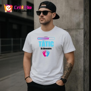 Tricou Loading Tatic In Devenire, din bumbac 100%, tricou alb, Dama | Barbat