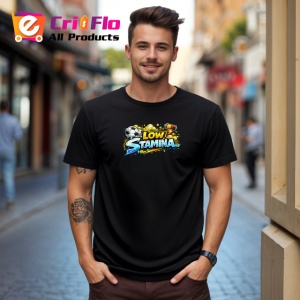 Tricou Low Stamina Minge Fotbal Obosita Amuzant, din bumbac 100%, tricou negru Copii | Dama | Barbat - Img 5