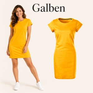 Tricou lung damă tip rochie Freedom 178, bumbac, croială lejeră, 180 g/m², XS–2XL, 15 culori - Img 15