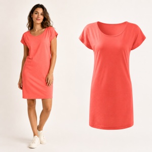 Tricou Lung Tip Rochie Damă Malfini Love 123, Roz, 95% Vâscoză, Croială Lejeră, Guler Tip Barcă, XS–2XL - Img 19