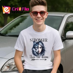 Tricou Lup si femeie razboinica mai puternica decat furtuna Copii | Dama | Barbat Barbat - Img 9