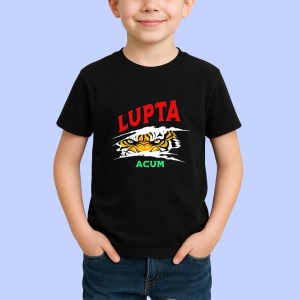 Tricou Lupta Acum Negru, FIGHT FOR EVERY SPACE Negru, Copii | Dama | Barbat