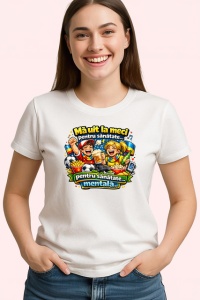 Tricou Ma Uit La Meci Pentru Sanatate Mentala Suporteri, din bumbac 100% , tricou alb pentru Copii | Dama | Barbat - Img 2