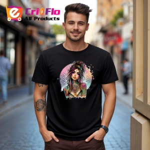Tricou Mandala tattoo chest girl, fata cu tatuaj mandala pe piept, Copii | Dama | Barbat , tricou negru - Img 10
