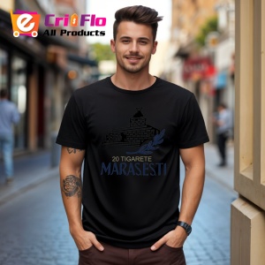 Tricou Marasesti 20 tigari romanesti ambalaj memorial design patriotic, Copii | Dama | Barbat , tricou negru - Img 10