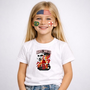 Tricou Marcel Sabitzer Austria World Cup Fifa 2026, din bumbac 100%, tricou alb, Copii | Dama | Barbat - Img 2