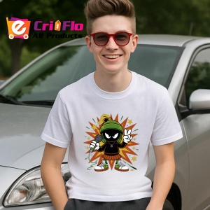 Tricou Marvin the Martian stil cool cu fundal exploziv Copii | Dama | Barbat Barbat - Img 8
