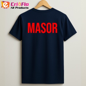 Tricou MASOR, Personalizat | Unisex Dama si Barbat, Albastru Inchis - Img 2