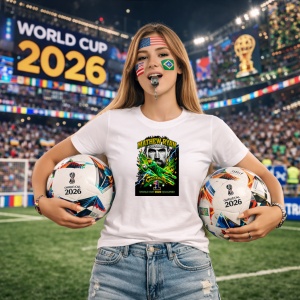 Tricou Mathew Ryan Australia World Cup Fifa 2026, din bumbac 100%, tricou alb, Copii | Dama | Barbat - Img 9