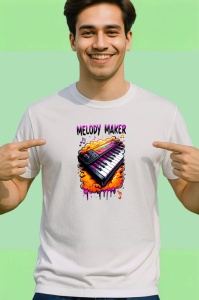 Tricou Melody Maker Pian Colorat, Copii | Dama | Barbat - Img 2
