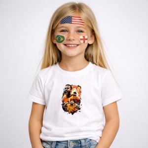 Tricou Memphis Depay Netherlands World Cup Fifa 2026, din bumbac 100%, tricou alb, Copii | Dama | Barbat - Img 2