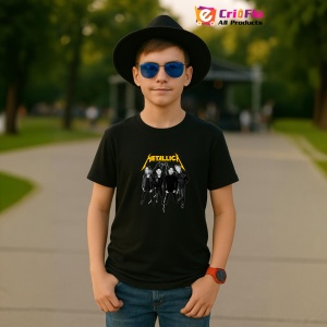Tricou Metallica - Skulls Graphic, muzica Hip-Hop / Trap, Dama | Barbat | Copii, Culoare Negru - Img 6