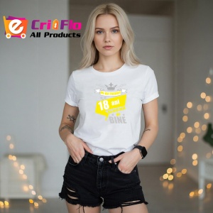 Tricou Mi Au Trebuit 18 Ani Bine Galben, din bumbac 100%, tricou alb, Dama | Barbat - Img 5
