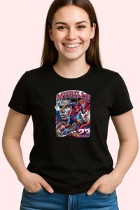 Tricou Michael Murillo Panama Fundas Fotbal, din bumbac 100%, tricou negru Copii | Dama | Barbat - Img 3