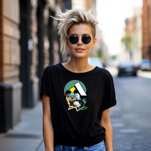 Tricou Mickey Sun Relax Now Tricou Negru - Copii | Dama | Barbat - Img 8