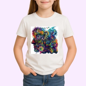 Tricou Microscop artistic cu forme si linii psihedelice Copii | Dama | Barbat - Img 4