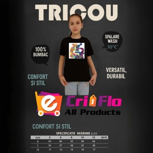 Tricou Microscop colorat stil graffiti desen digital Copii | Dama | Barbat, culoare negru - Img 12