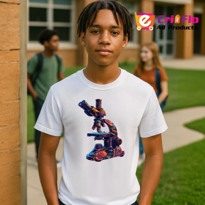 Tricou Microscop modern colorat in nuante inchise Copii | Dama | Barbat - Img 5